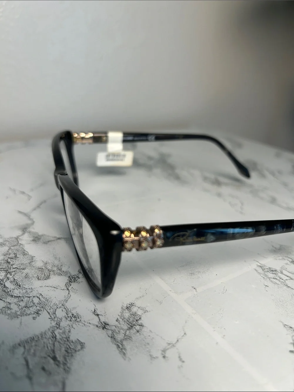 Roberto Cavalli Martinica 715 Marble Cat Eye Eyeglasses 54-17-140 NWT